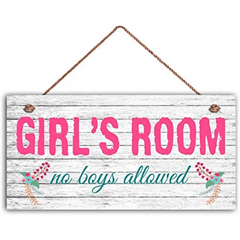 No Boys Allowed Sign - Girl Power Room Decor