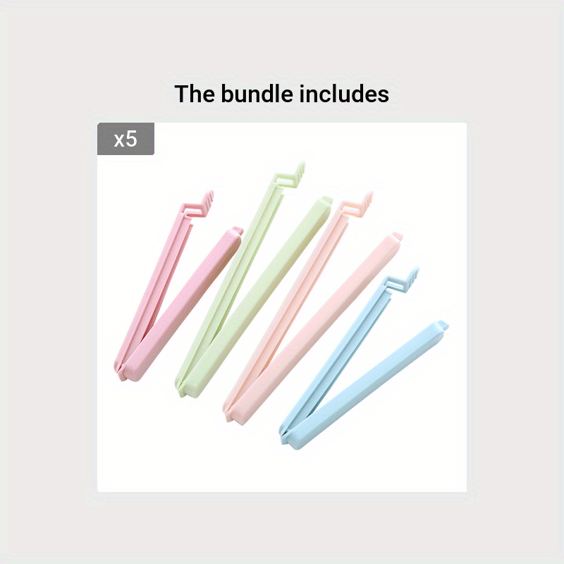 5pcs Sealing Clips Plastic Bag Clips for Snack Food, Sealing Bag Clips