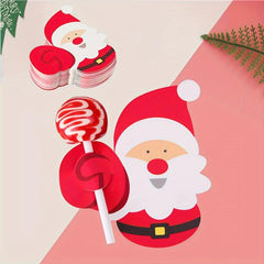 50pcs Santa Lollipop Cards Christmas Party DIY Crafts