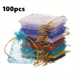 Moon Star Yarn Jewelry Candy Bag 50-100pcs Wedding Gift Bag