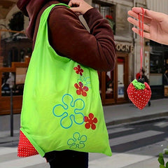 3pcs Reusable Strawberry Animal Shopping Bags - Foldable Cartoons