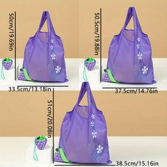 3pcs Reusable Strawberry Animal Shopping Bags - Foldable Cartoons
