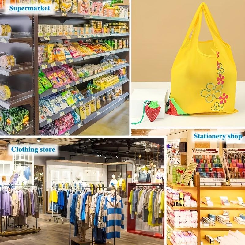 3pcs Reusable Strawberry Animal Shopping Bags - Foldable Cartoons