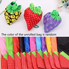 3pcs Reusable Strawberry Animal Shopping Bags - Foldable Cartoons