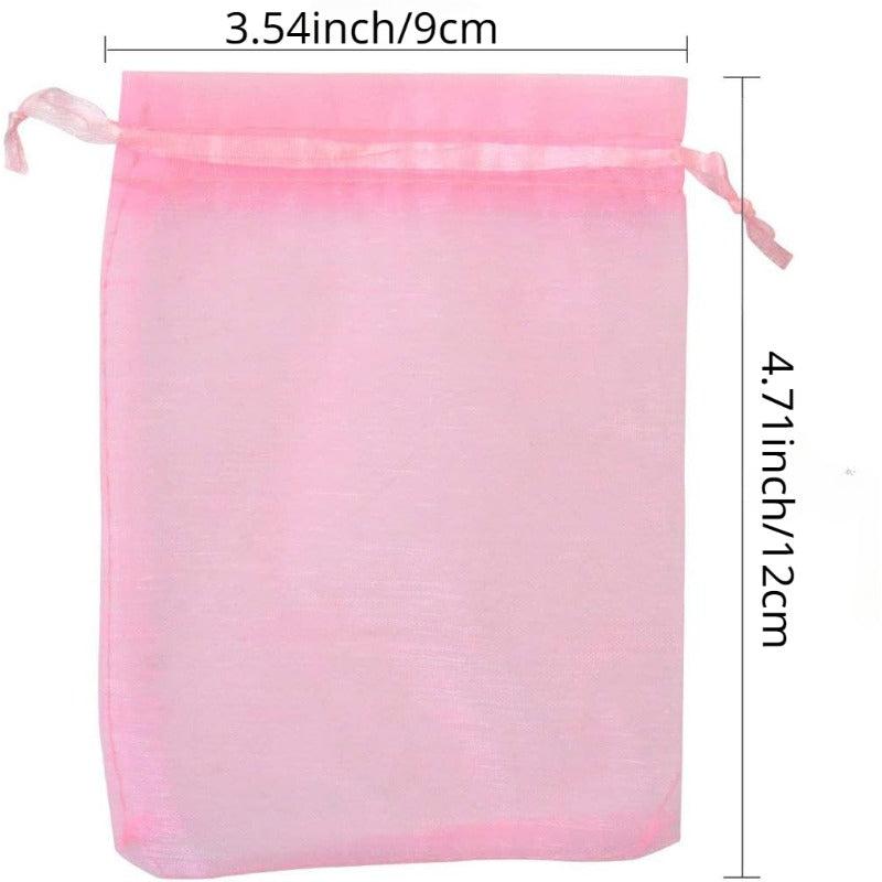 100pcs Organza Bags Mix Satin Drawstring Organza Pouch