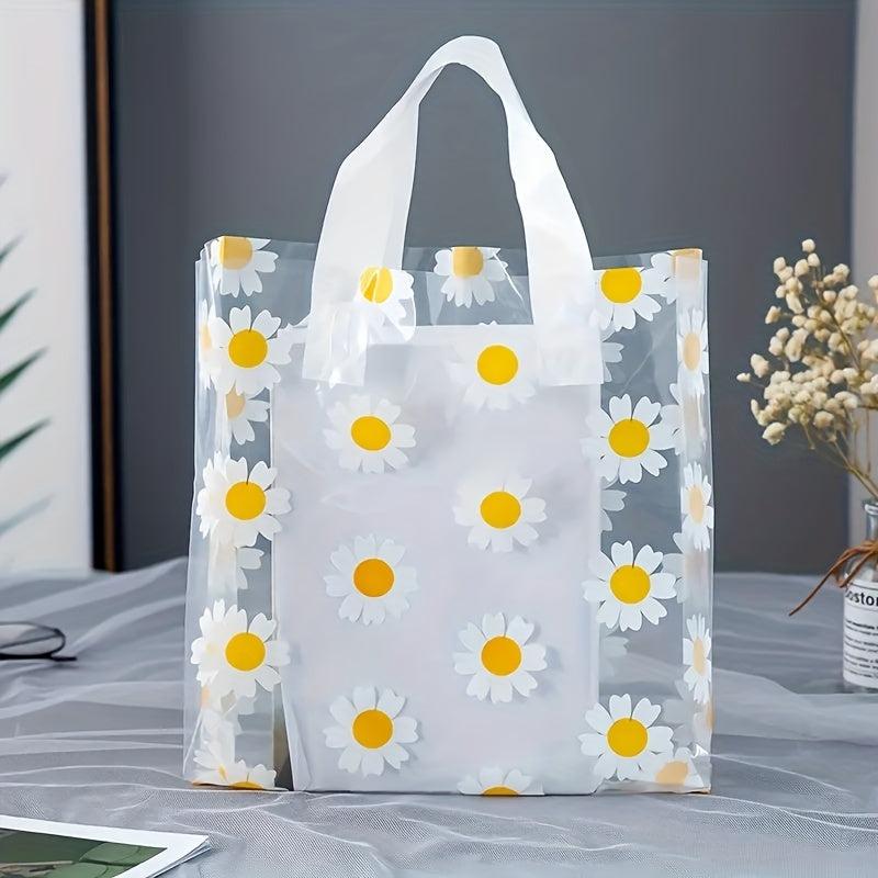 Daisy Gift Bag Transparent PVC Carrying Bag for Parties and Events