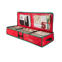 Holiday Decoration Storage Bag Underbed Gift Wrap Organizer PE Coated