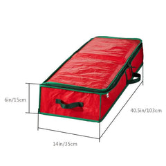 Holiday Decoration Storage Bag Underbed Gift Wrap Organizer PE Coated