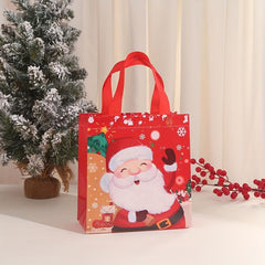 4pcs Reusable Christmas Gift Bags With Handles Non Woven Holiday Treat Baskets