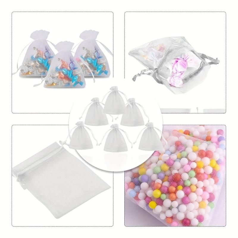 100pcs Organza Bag Jewelry Pouch Wedding Party Favor Gift Bag