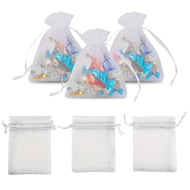 100pcs Organza Bag Jewelry Pouch Wedding Party Favor Gift Bag