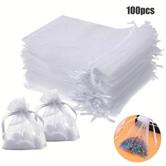 100pcs Organza Bag Jewelry Pouch Wedding Party Favor Gift Bag