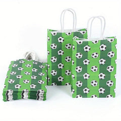 Soccer Pattern Gift Bags for Birthday Party Favors