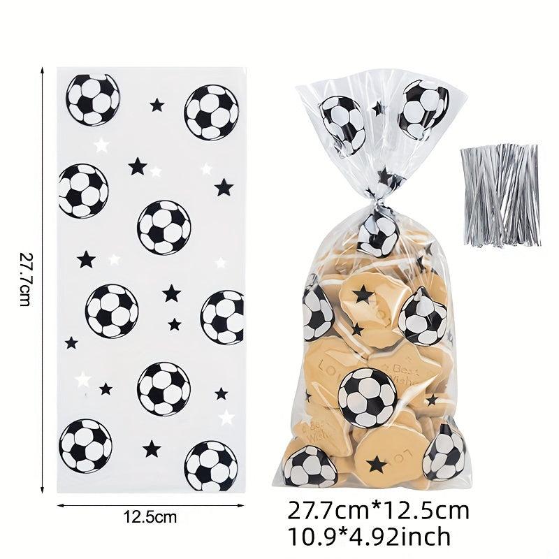 Soccer Pattern Gift Bags for Birthday Party Favors