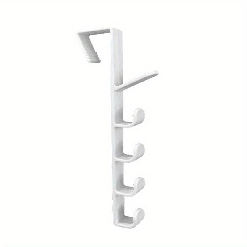 5-Hook Over-The-Door Hanger Organizer for Coats Hats Robes Bags Towels
