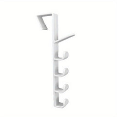 5-Hook Over-The-Door Hanger Organizer for Coats Hats Robes Bags Towels