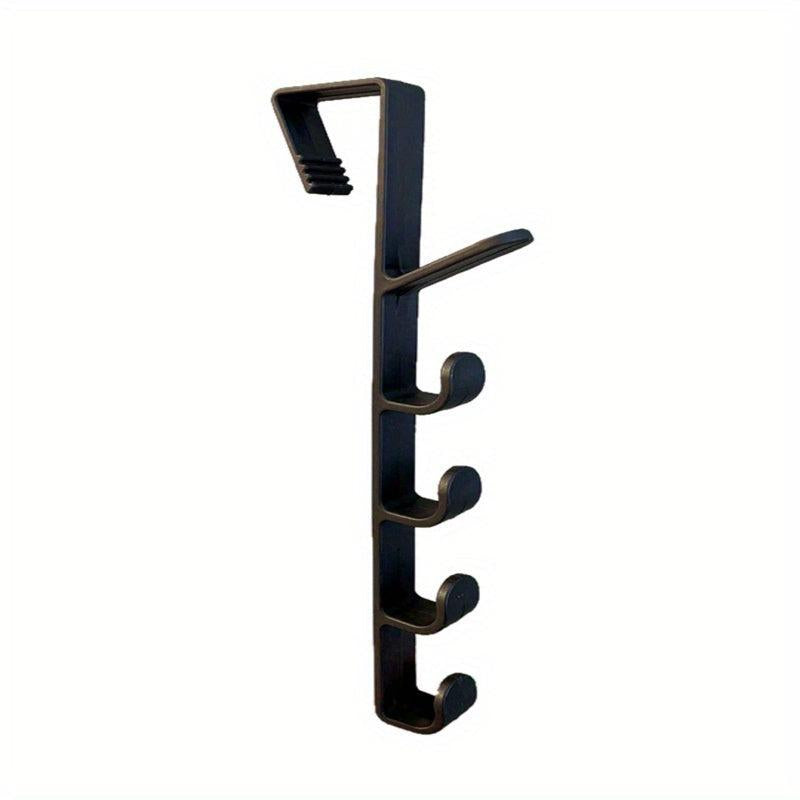 5-Hook Over-The-Door Hanger Organizer for Coats Hats Robes Bags Towels