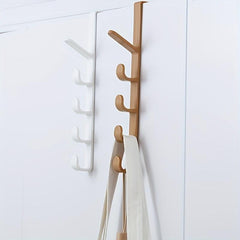 5-Hook Over-The-Door Hanger Organizer for Coats Hats Robes Bags Towels