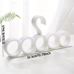 5pcs Circle Hanger Silky Scarf Storage Hanging Rack Household Scarf Rack Shelf