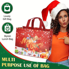 4pcs Large Christmas Gift Bags Christmas Tote Bags With Handles