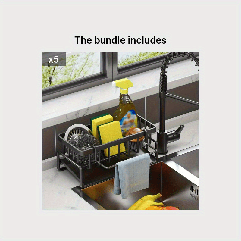 Stainless Steel Sink Caddy & Dishcloth Holder