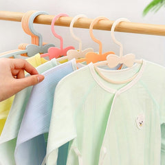 10pcs Kid's Plastic Clothes Hanger Baby Drying Hanger Bow Tie Clothes