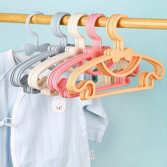 10pcs Kid's Plastic Clothes Hanger Baby Drying Hanger Bow Tie Clothes