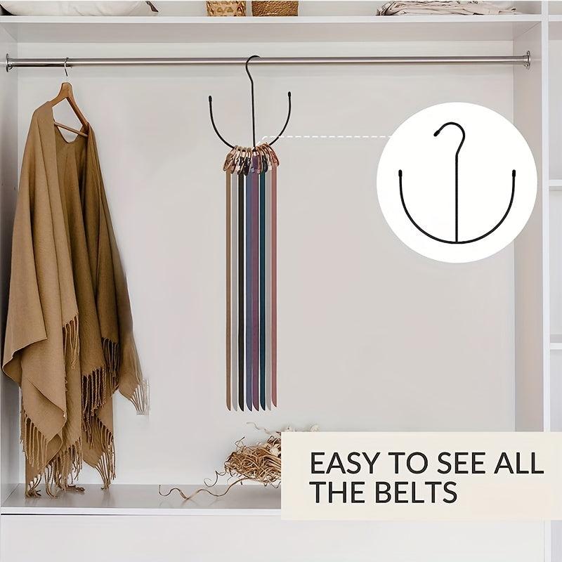 Large Capacity Belt Storage Hook Wardrobe Accessories Organizer