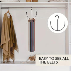 Large Capacity Belt Storage Hook Wardrobe Accessories Organizer