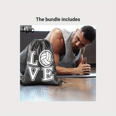 Volleyball Style Drawstring Bag Candy Bag Sports Party Gift Supplies