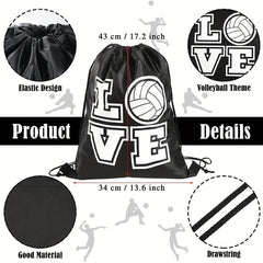 Volleyball Style Drawstring Bag Candy Bag Sports Party Gift Supplies