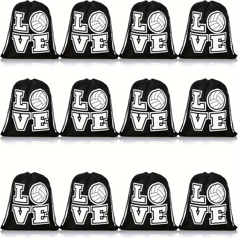 Volleyball Style Drawstring Bag Candy Bag Sports Party Gift Supplies