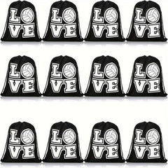 Volleyball Style Drawstring Bag Candy Bag Sports Party Gift Supplies
