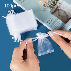 Mini Organza Jewelry Bag Mesh Drawstring Gift Bag For Candy Samples
