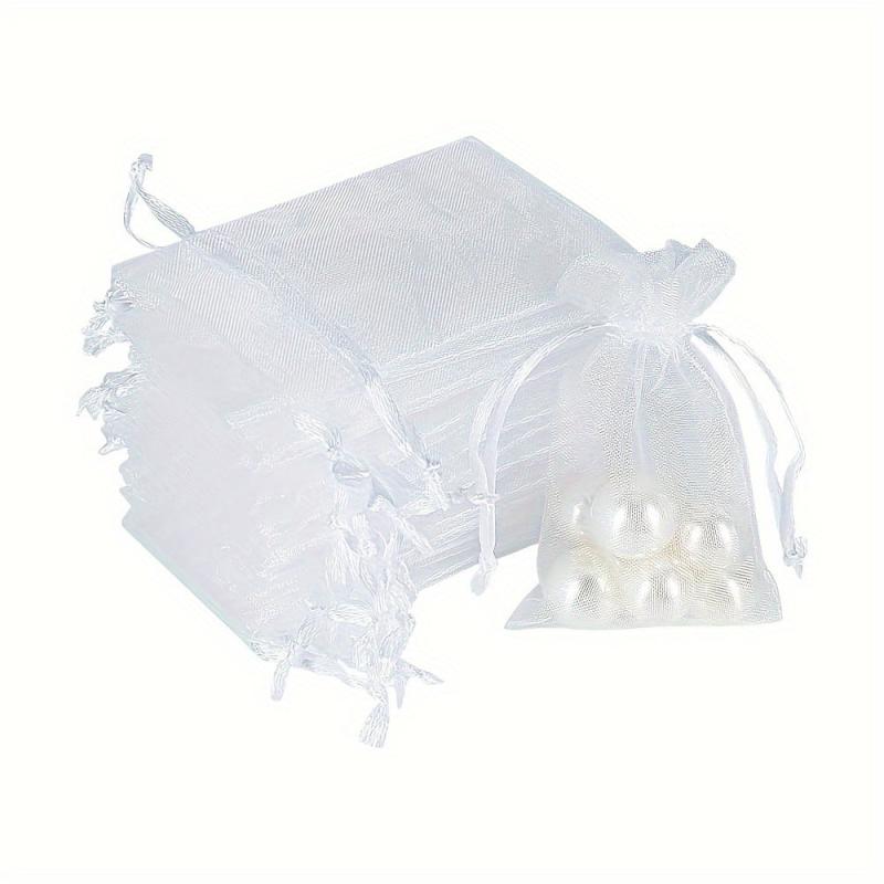 Mini Organza Jewelry Bag Mesh Drawstring Gift Bag For Candy Samples