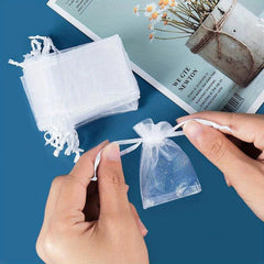 Mini Organza Jewelry Bag Mesh Drawstring Gift Bag For Candy Samples