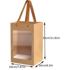 Flower Bouquet Gift Bag w/ Transparent Window