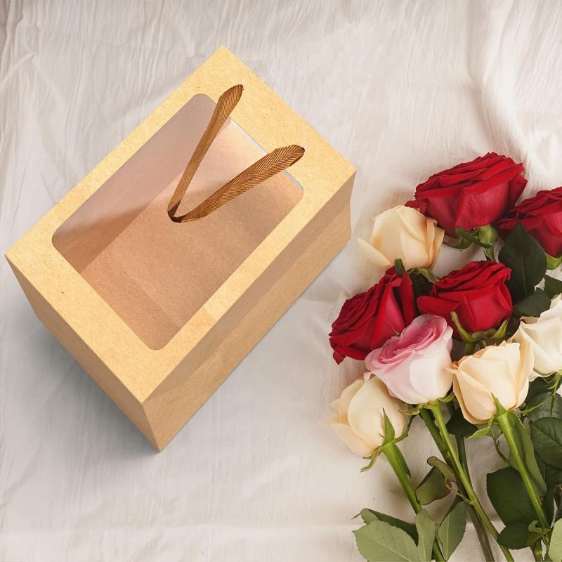 Flower Bouquet Gift Bag w/ Transparent Window