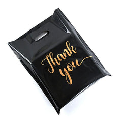 100pcs Medium Thick Gift Bag Flat Mouth Plastic Bag Clothing Bag