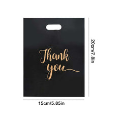 100pcs Medium Thick Gift Bag Flat Mouth Plastic Bag Clothing Bag