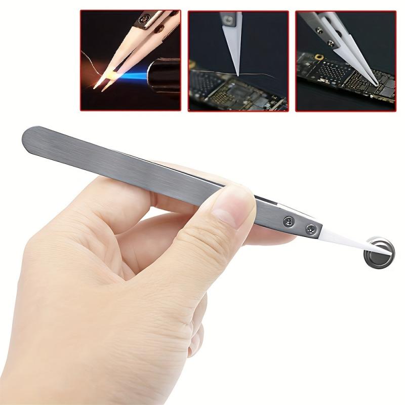 Ceramic Tweezers Heat Resistant Stainless Steel Hand Tools