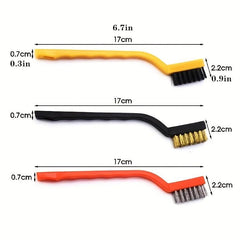 3pcs Brass Stainless Steel Wire Brush Set For Rust Dirt Removal Gas Stove