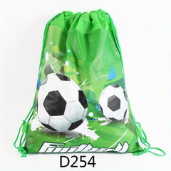 Football Print Cartoon Non Woven School Bag Gift Bag For Swimming