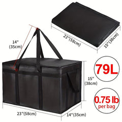 Large XXXL Reusable Foldable Insulated Food Bag Pizza Takeout Bag