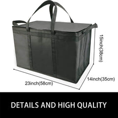 Large XXXL Reusable Foldable Insulated Food Bag Pizza Takeout Bag