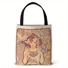 Musa Series Digital Printed Canvas Bag Convertible Tote Bag Retro Canvas