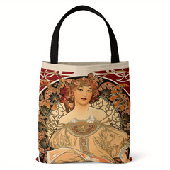 Musa Series Digital Printed Canvas Bag Convertible Tote Bag Retro Canvas