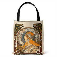 Musa Series Digital Printed Canvas Bag Convertible Tote Bag Retro Canvas