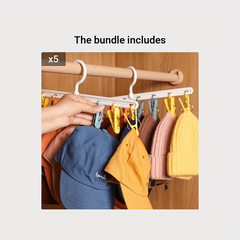 Multifunctional Clothes Hanger With 8 Rotatable Clips