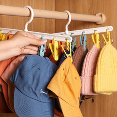 Multifunctional Clothes Hanger With 8 Rotatable Clips